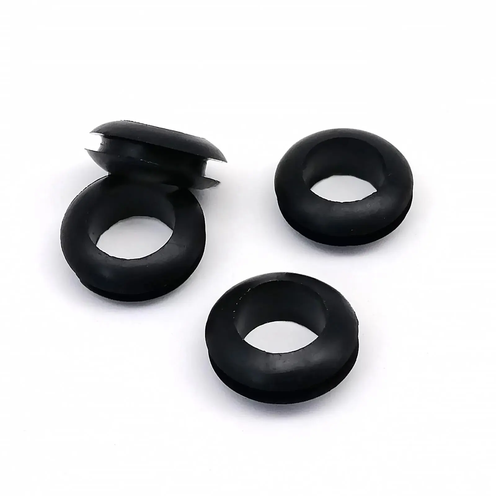 25pc ID 8/10/12mm Wire Cable Protect Rubber O Ring Oil Sealing Grommet Gasket Hole Shim Washer Black White Two-sided Double Face
