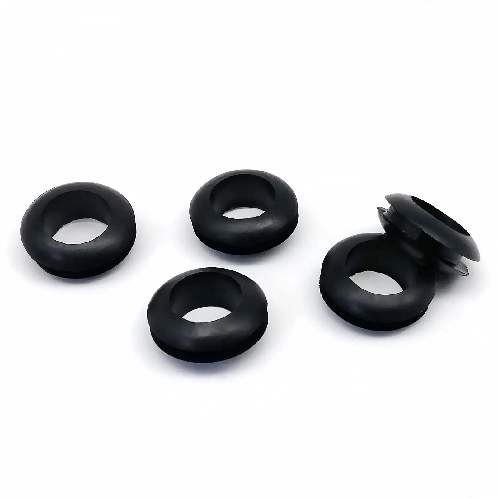 25pc ID 8/10/12mm Wire Cable Protect Rubber O Ring Oil Sealing Grommet Gasket Hole Shim Washer Black White Two-sided Double Face