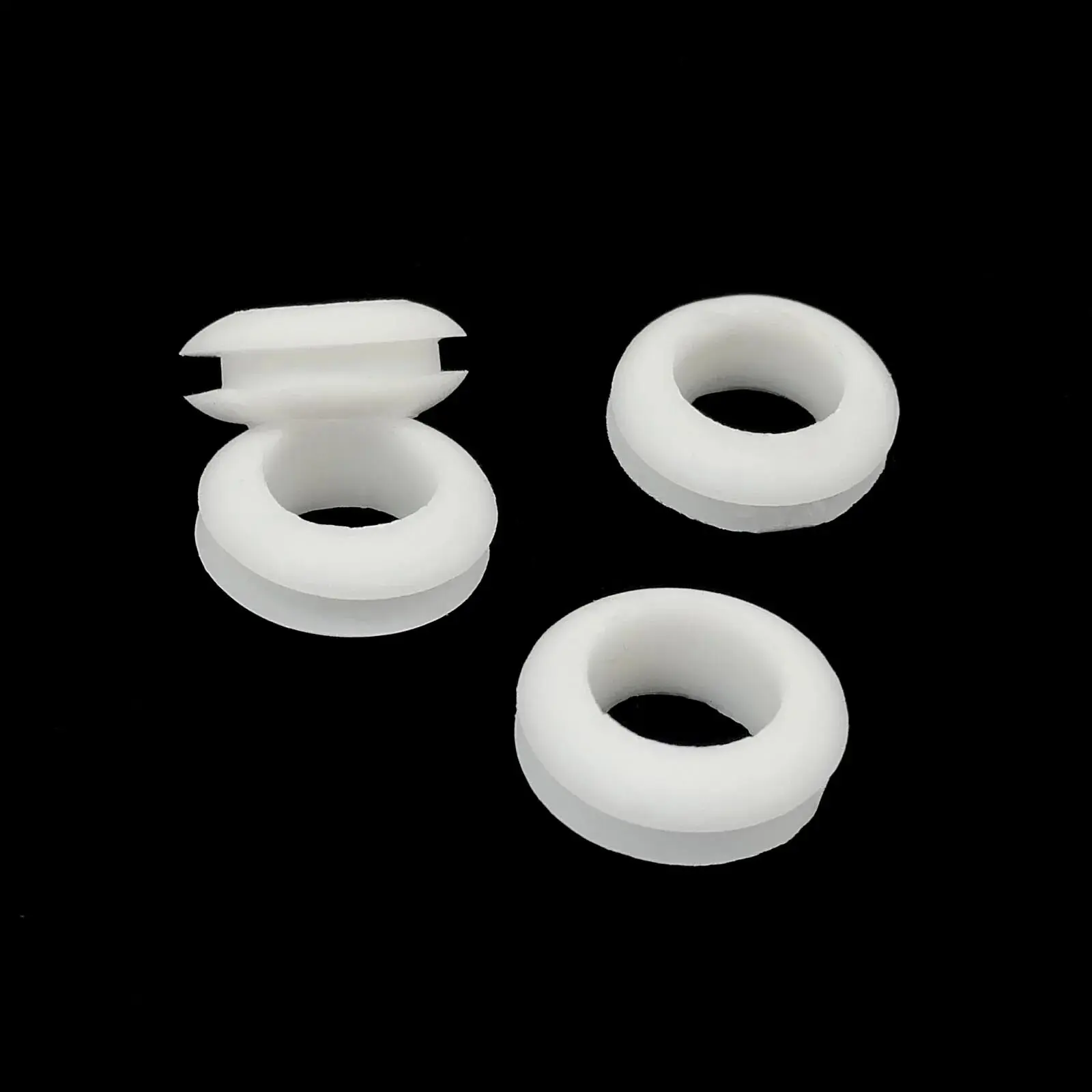 25pc ID 8/10/12mm Wire Cable Protect Rubber O Ring Oil Sealing Grommet Gasket Hole Shim Washer Black White Two-sided Double Face