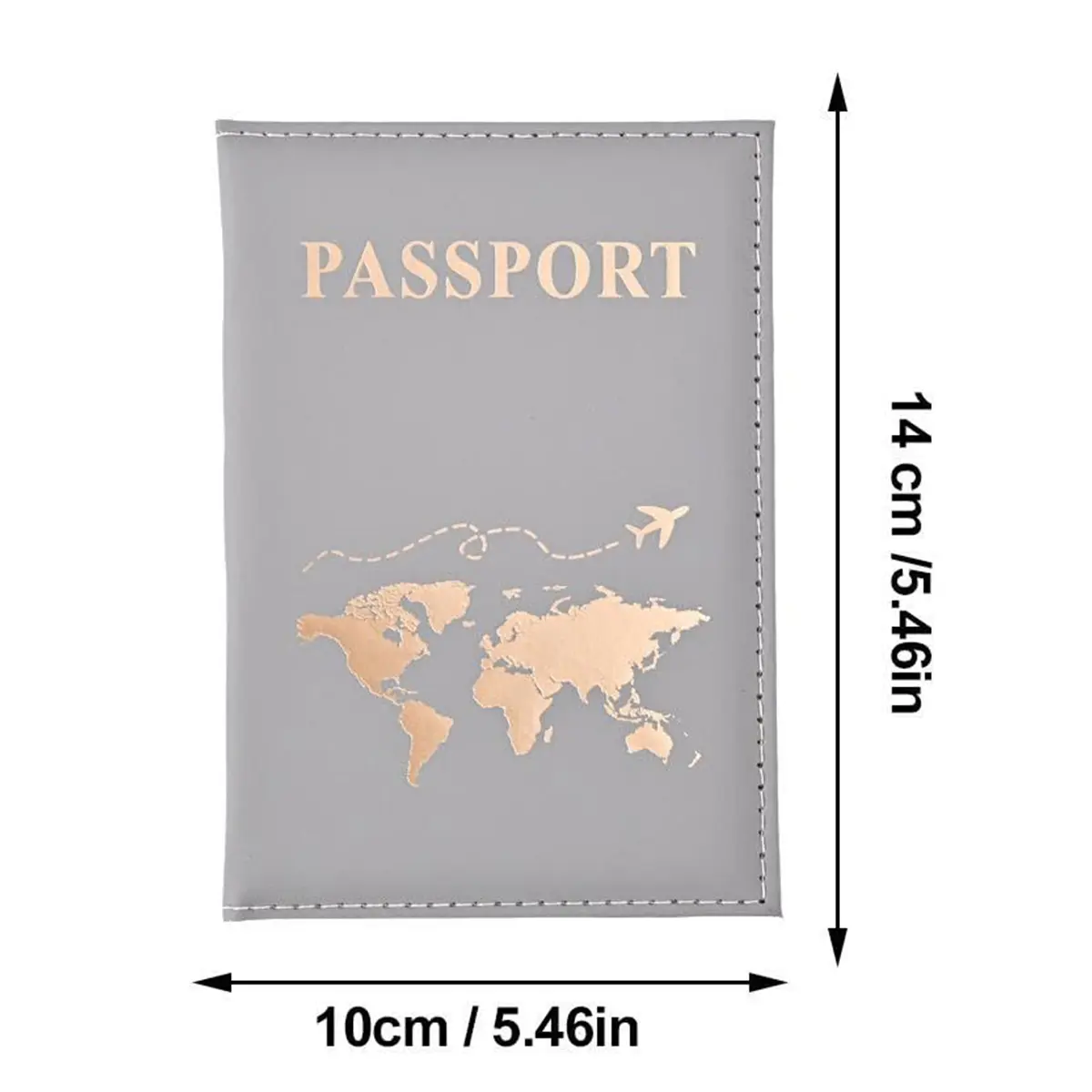 Fashion Passport Protector World Pattern Travel Passport Clip Wallet Gift PU Leather Card Holder Unisex Storage Bag.-zmt