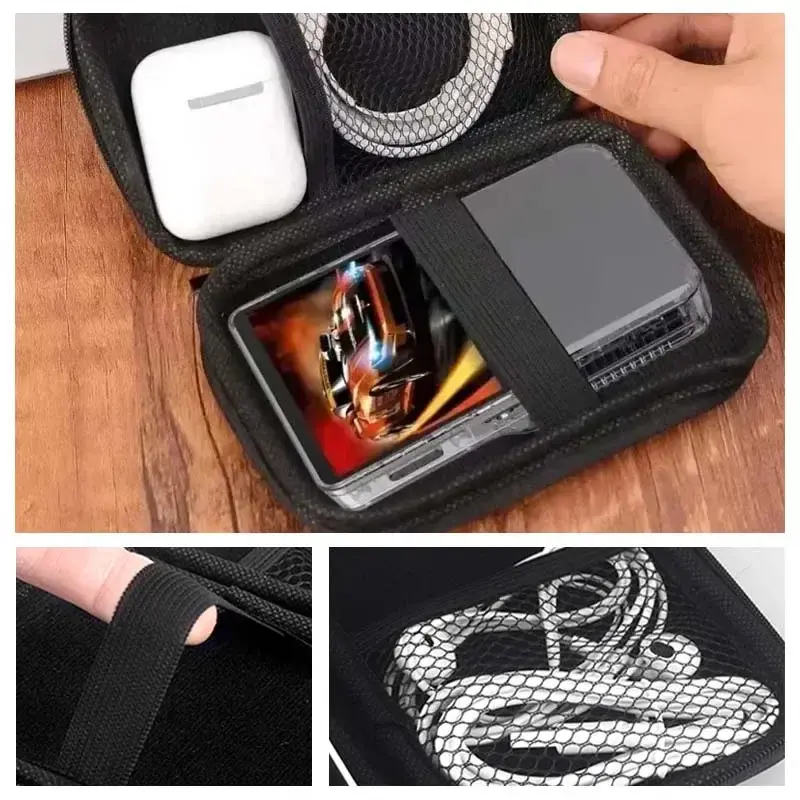 6 IN 1 Glass+Bag for R36S Game Console Storage Bag & Screen Protectors Tempered Glass Film for Game Accessories
