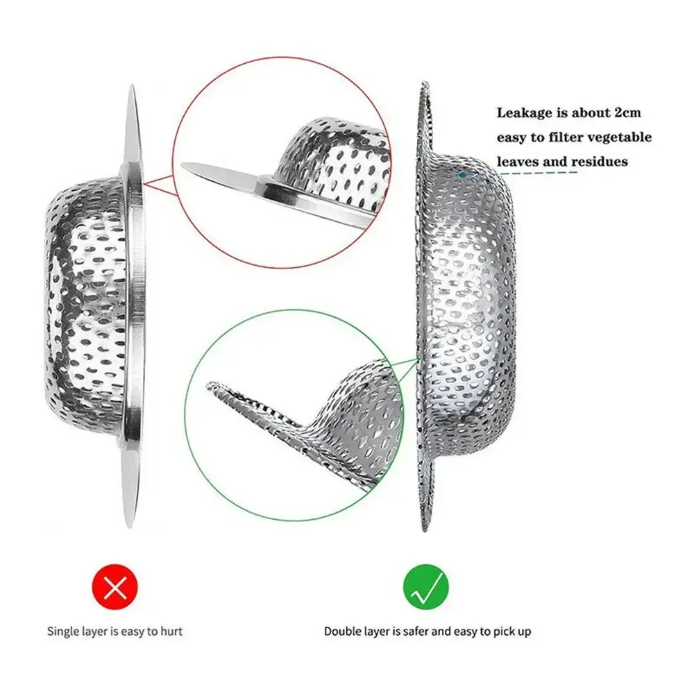 Water Sink Filters Sink Mesh Strainer Kitchen Tool Stainless Steel Bathroom Floor Drains Cover Shower Hair Catche Stopper Tools