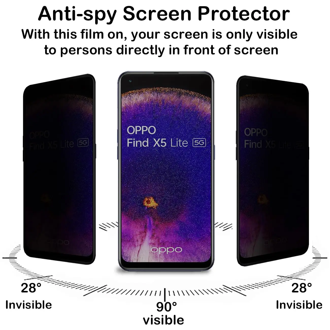 Anti Spy Screen Protector For OPPO Find X5 Lite Privacy Tempered Glass 9H Anti Peep Scratch High Aluminum Case Friendly