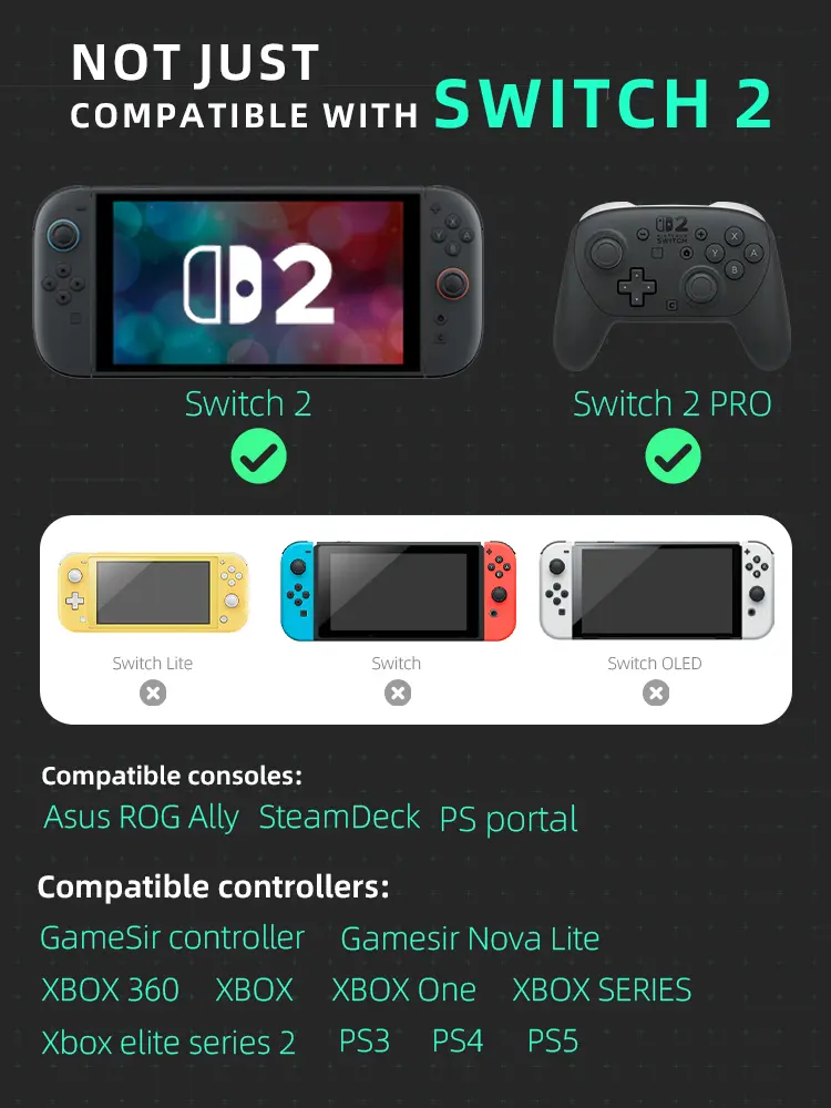 Silicone Soft Thumb Stick Grip Cap Protective Cover For Switch 2 Joy-con Controller NS2 Protector Case Accessories