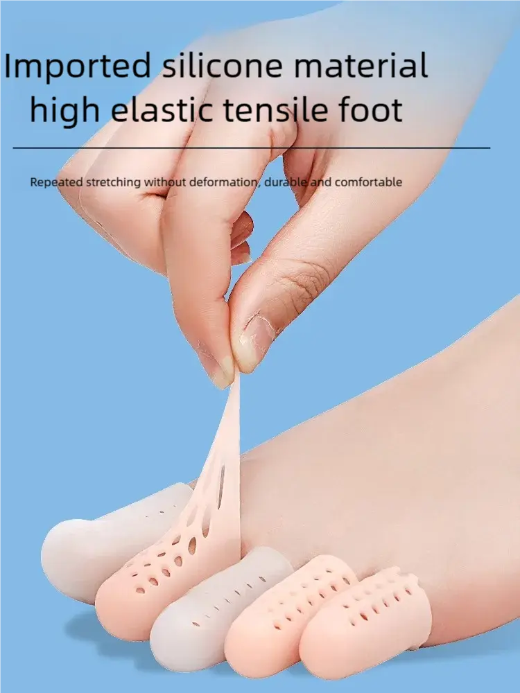 20pcs Soft Silicone Finger Protector Gel Tubes Little Toe Protector Corn Pain Relief Sleeve Cover Toe Separators Foot Care Tool