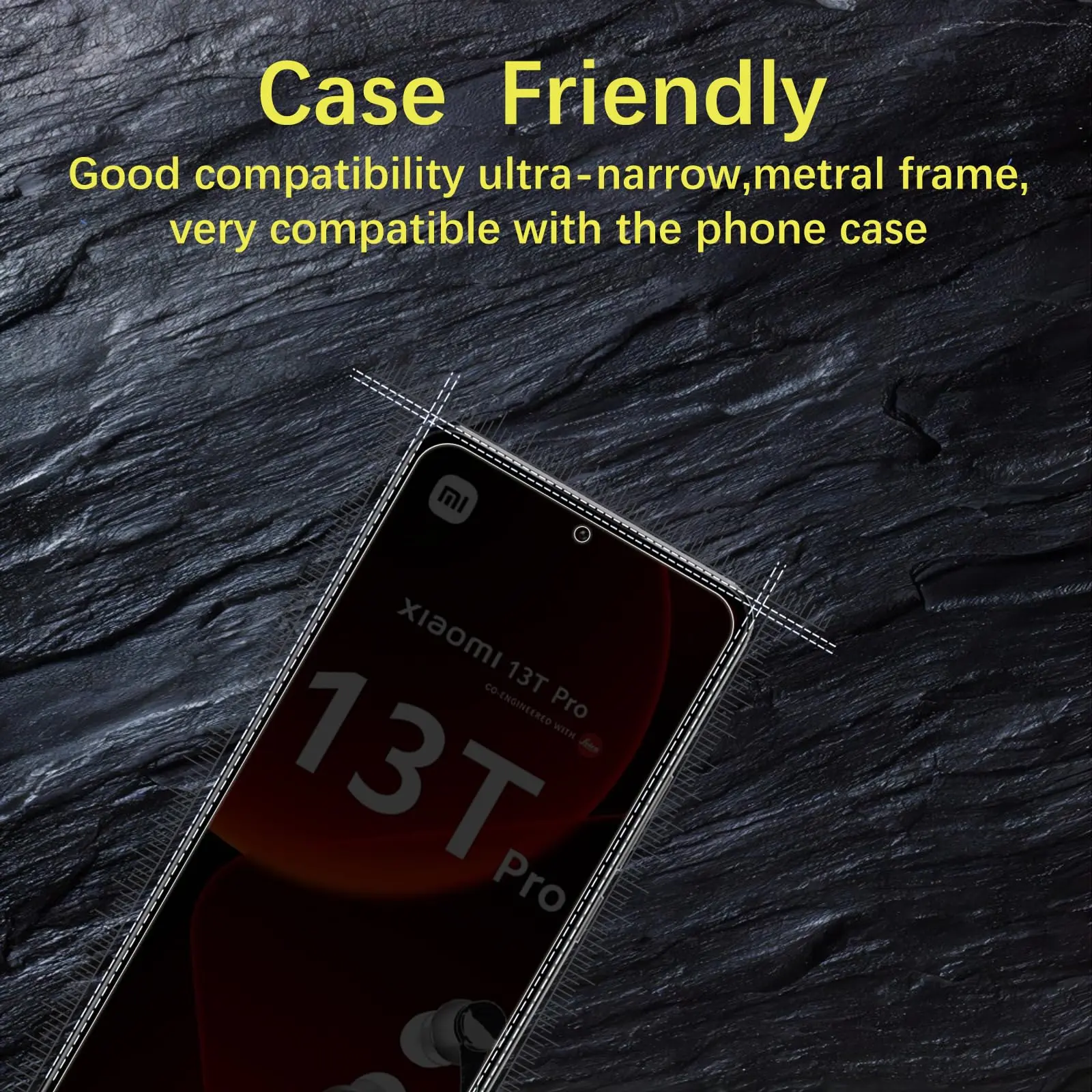 Anti Spy Screen Protector For Xiaomi 13T Pro, Tempered Glass Privacy Peep Scratch 9H Case Friendly High Aluminum mica