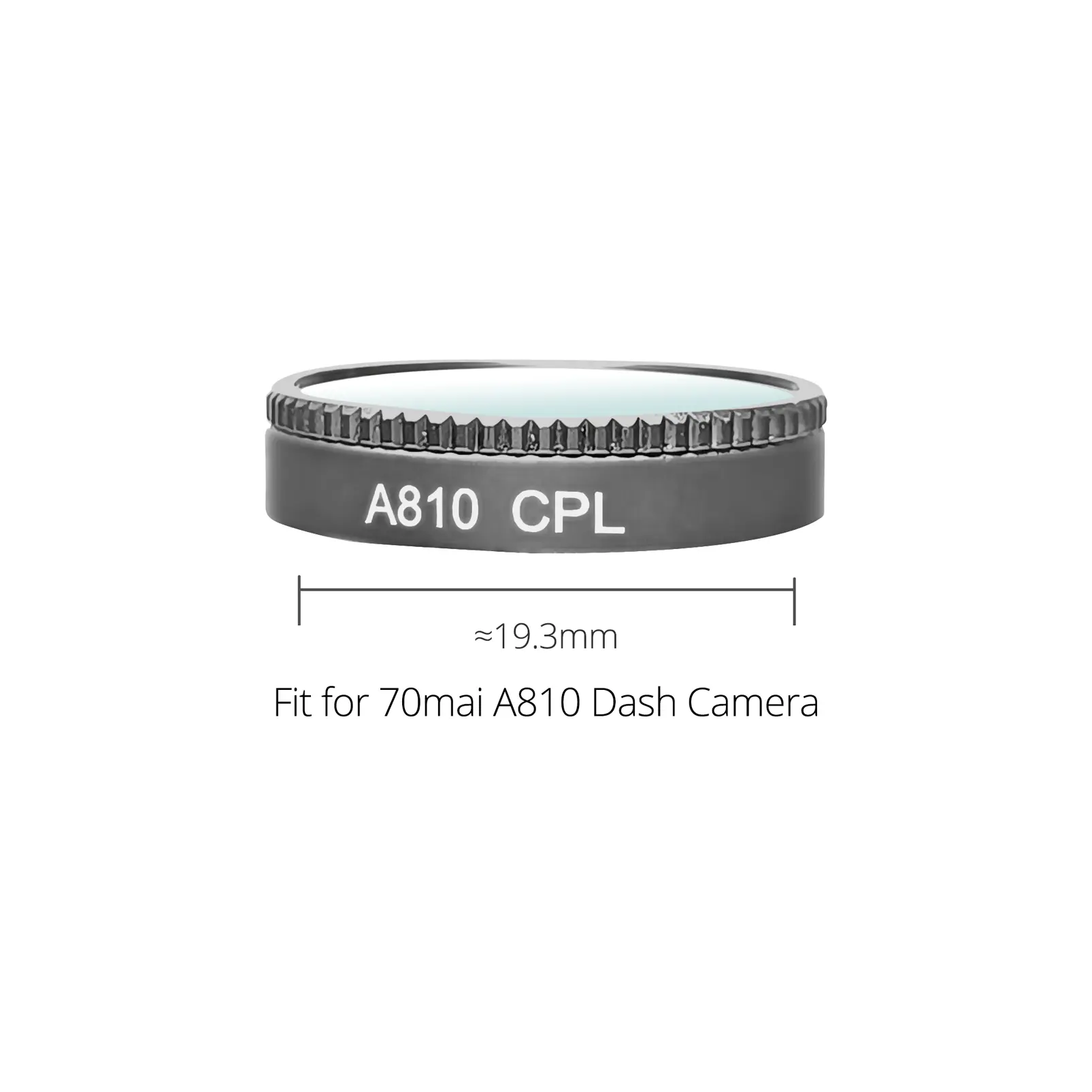 CPL Filter Dash Cam Lens Compatial A810 Suitable for 70mai 4K HDR Dashcam Anti-Glare Wide Lens Cover, CPL Filter Fit 70mai A810