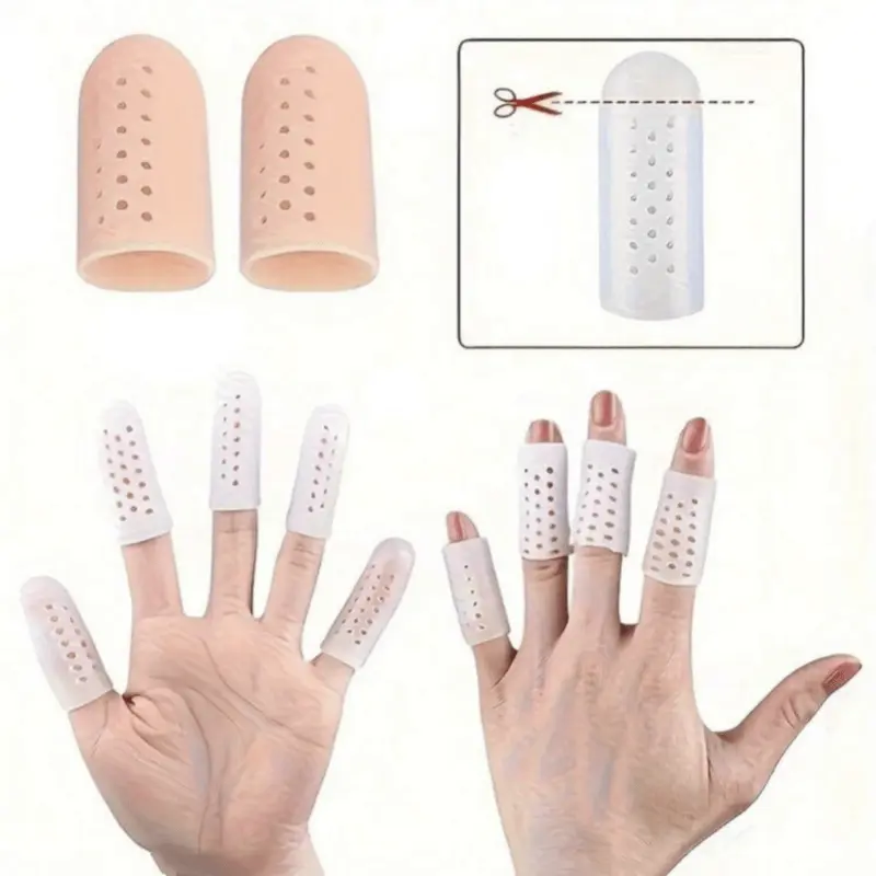 20pcs Soft Silicone Finger Protector Gel Tubes Little Toe Protector Corn Pain Relief Sleeve Cover Toe Separators Foot Care Tool