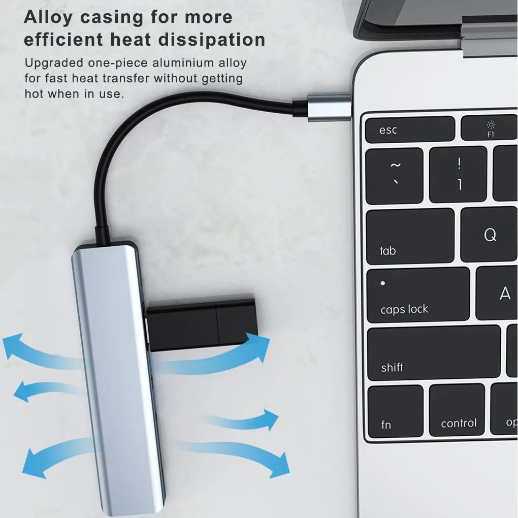 7 In 1 Type C Usb Hub Seven In One Type C 4k 30hz Usb Splitter Supports All Type C Channel Computers To Usb Compatible With Hdmi