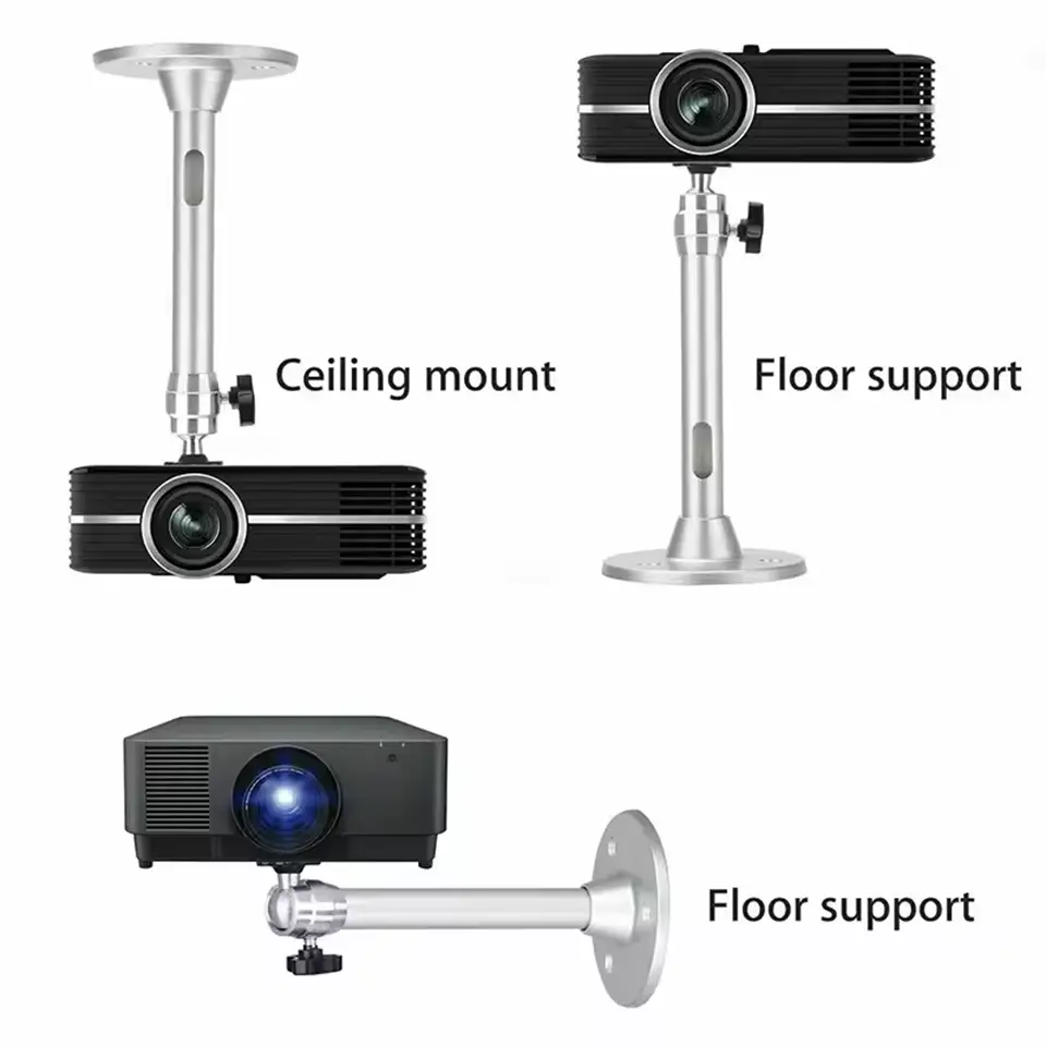 360° Rotatable Aluminum Ceiling Wall Mount Bracket for HY300 HY320 Portable Projector Beamer Holder​