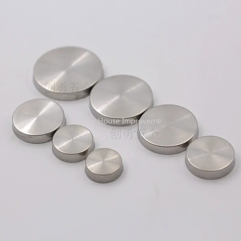 100Pcs/Lot  12mm Diameter Stainless Steel Cap Cover Decorative Mirror Screws Display Mirror