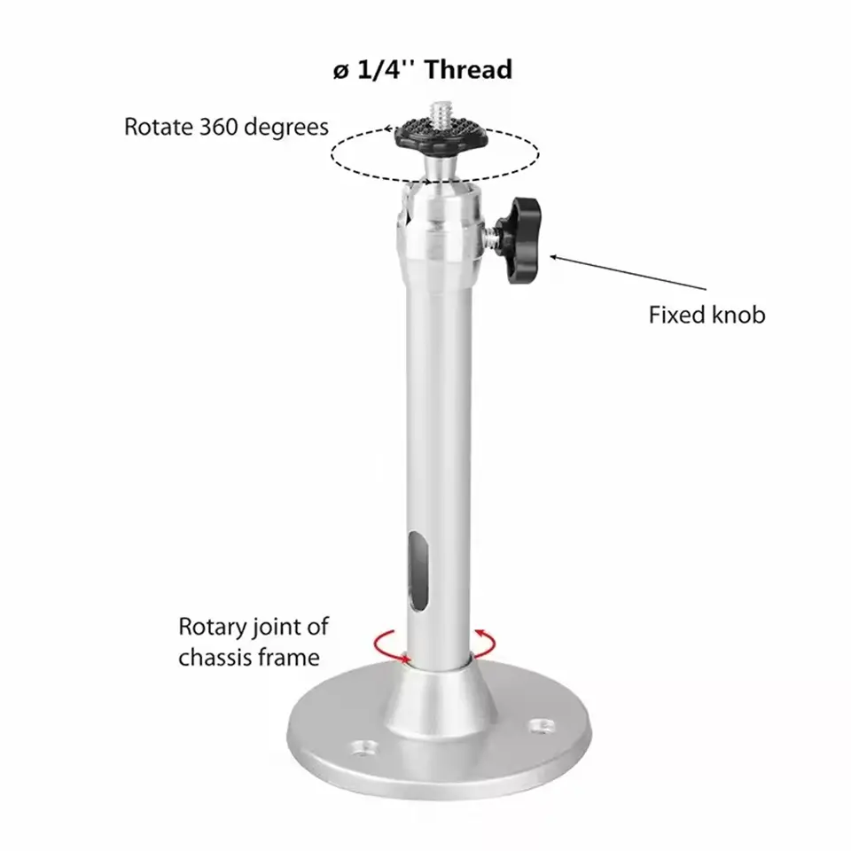 360° Rotatable Aluminum Ceiling Wall Mount Bracket for HY300 HY320 Portable Projector Beamer Holder​