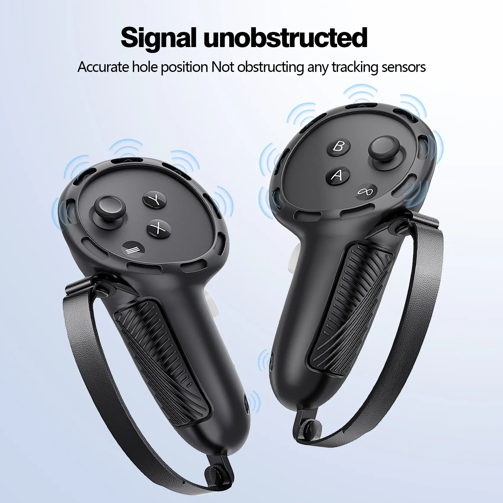 VR controller handle cover for Meta Quest 3S accessories, , adjustable design and battery cover opening