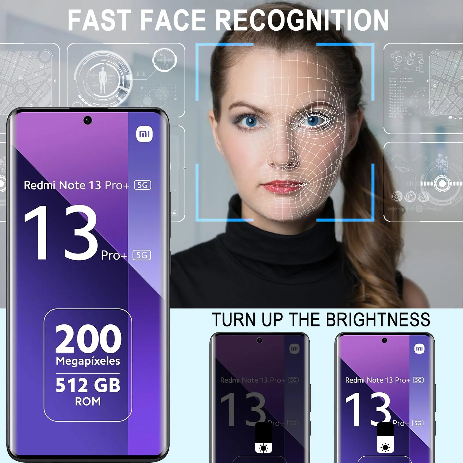 3D Anit Spy Screen Protector For Redmi Note 13 Pro Plus Xiaomi Curve Privacy Tempered Glass Peep Scratch 9H