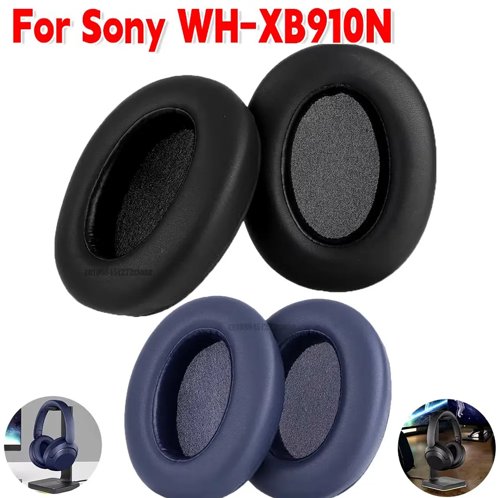 Ear Pads For Sony WH-XB910N Headphones Replacement Ear Pads Cushion Cover Protein Leather Headphones Ear Cushions Memory Foam