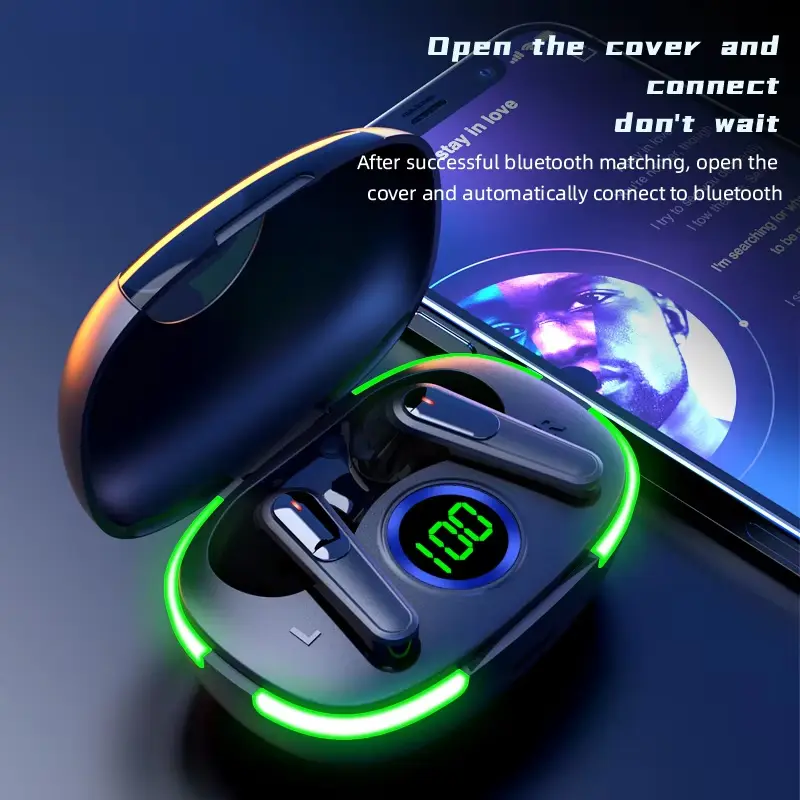 PRO 80 New Bluetooth Earphones Wireless In Ear TWS Touch Digital Display Sports Bluetooth Earphones