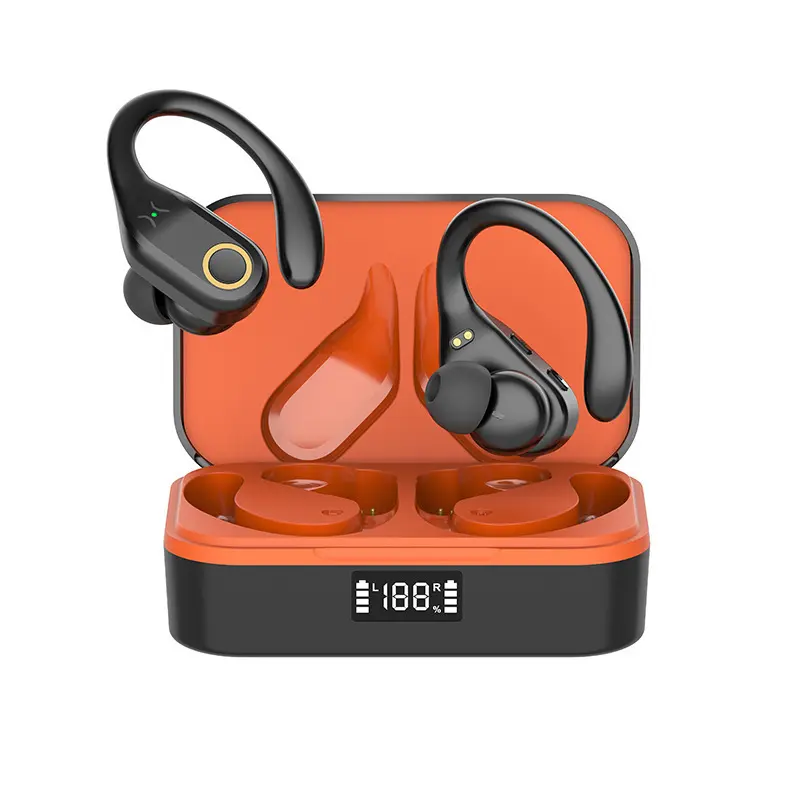 YW02 Ear Hook Sports Earphones - HD Audio & 48H Playtime, SecureFit Pro Earhooks for Gym/Running