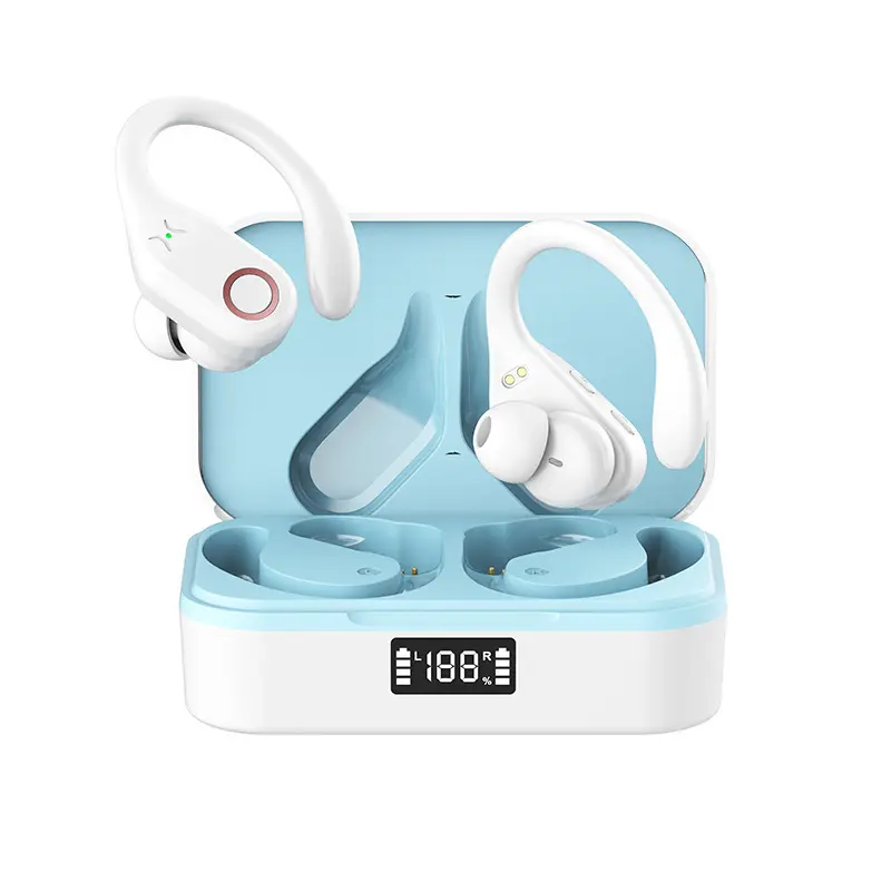 YW02 Ear Hook Sports Earphones - HD Audio & 48H Playtime, SecureFit Pro Earhooks for Gym/Running