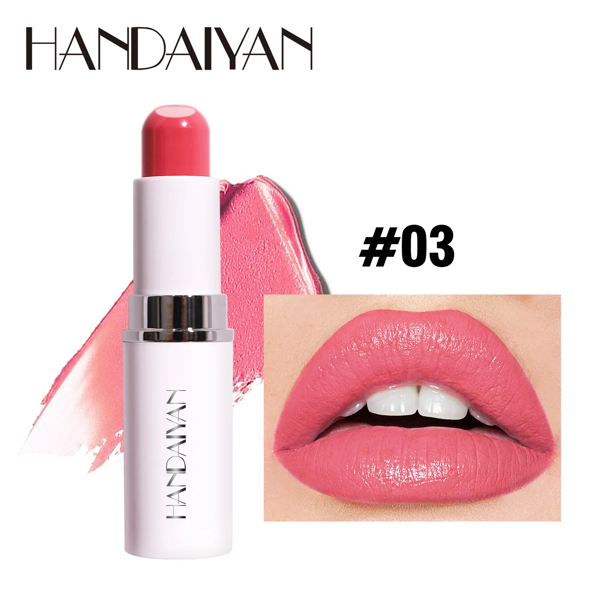 Handaiyan 8 Colors Matte Waterproof Velvet Nude Lipstick Sexy Red Brown Pigments Makeup Long Lasting Profissional