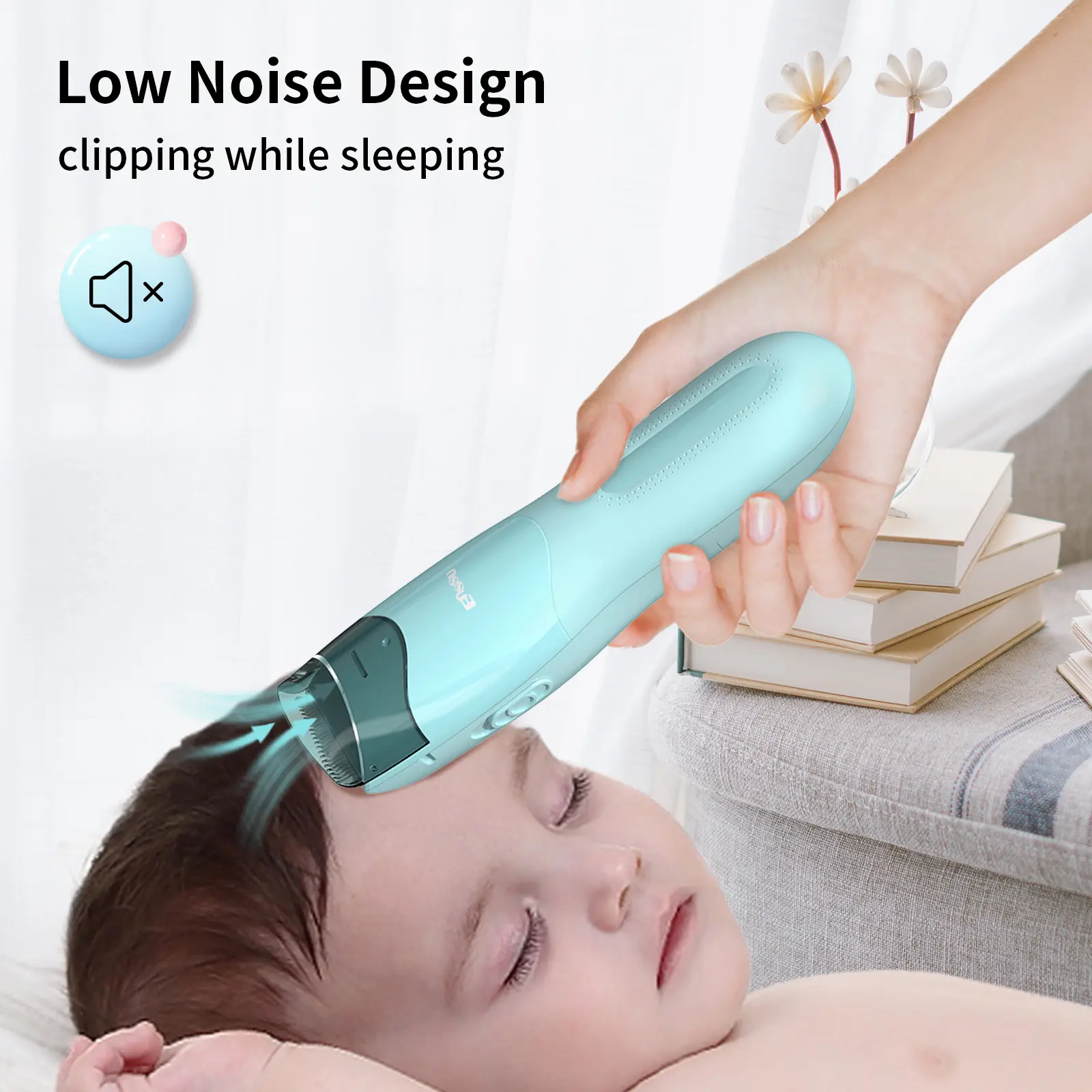 Vacuum Hair Clippers for Kids and Toddler Professional Hair Trimmer Electric Haircut Kit Rechargeable Hair Cutting Machine
