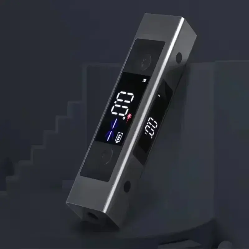 2 In 1 Laser Level Ruler Type-C Double Laser Angle Ruler Protractor Digital Inclinometer Measure Tool Protractor