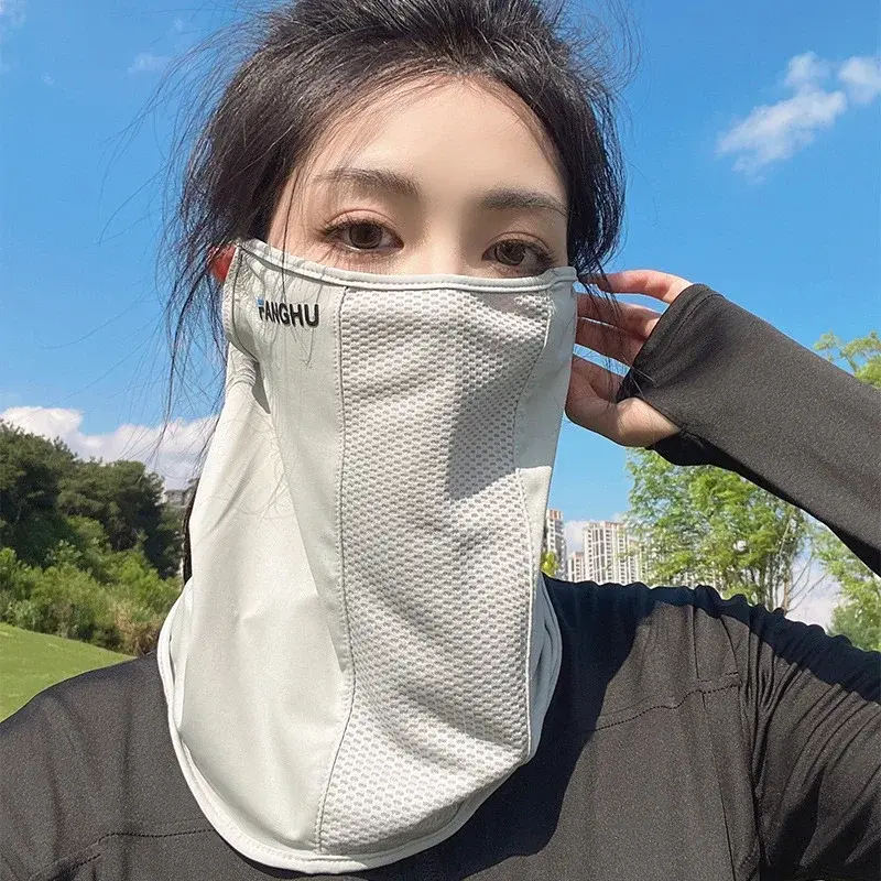 Sun Protection Mask Summer Mesh Breathable Ear Loop Mask Elastic Sunscreen Anti-UV Face Covering Thin Breathable Sports Summer