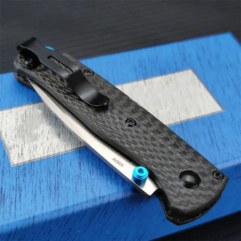 Mini Bugout BM 533-3 Pocket Folding Knife S90V Blade Carbon Fiber Handles Easy To Carry Outdoors Tactical Defense Survival Tools