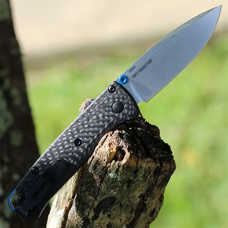 Mini Bugout BM 533-3 Pocket Folding Knife S90V Blade Carbon Fiber Handles Easy To Carry Outdoors Tactical Defense Survival Tools