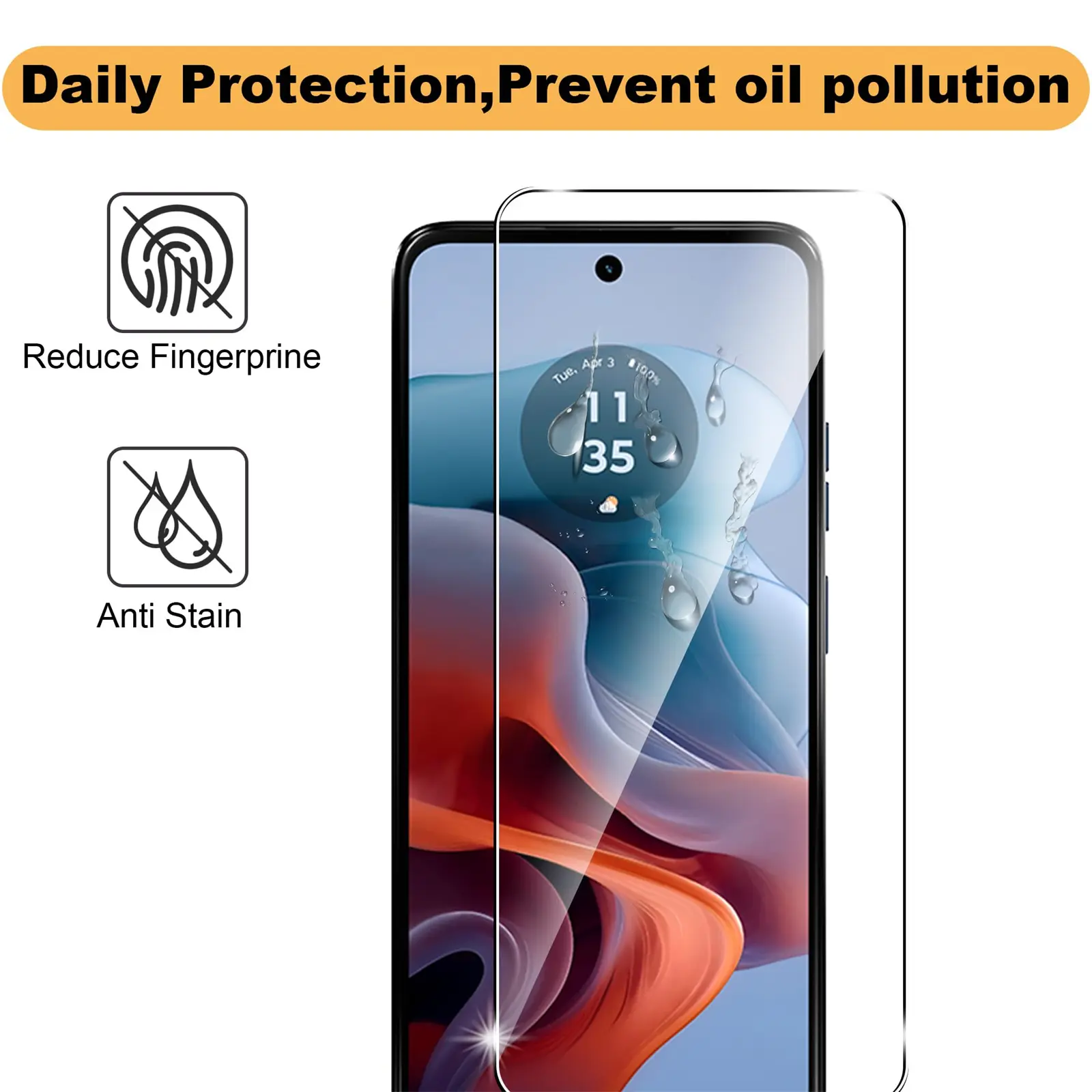 2/4 Screen Protector For Motorola Moto G34 5G Tempered Glass High Aluminum 9H HD Clear Transparent Case Friendly