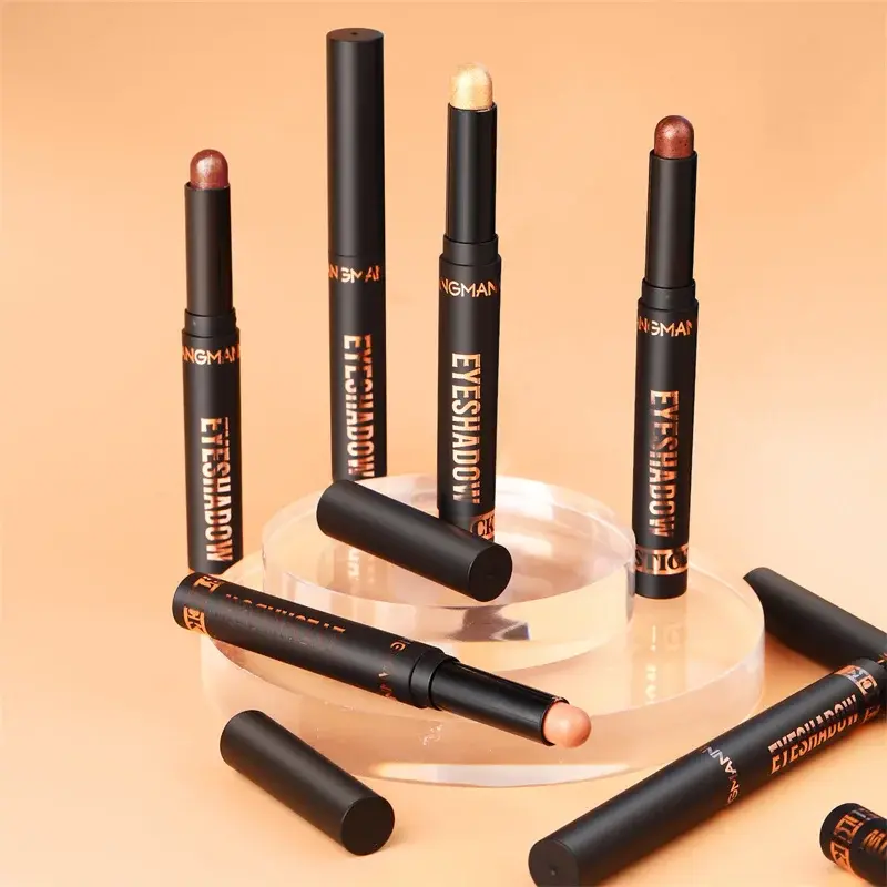 8 Color Waterproof Glitter Eyeshadow Pen Lasting Natural Shimmer Matte Lying Silkworm Eyeshadow Pencil Silvery Highlighter Stick