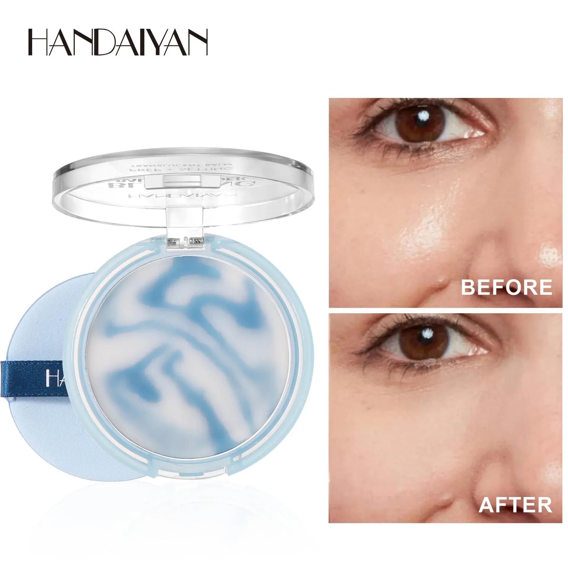 HANDAIYAN Natural Makeup Setting No Powder Matte Waterproof Concealer Smooth Makeup Setting Powder Long-Lasting Oil Control