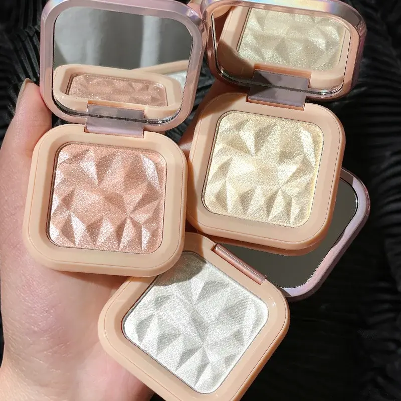 Single Color Diamond Highlighter Cream Long Lasting Glitter Contour Brighten Makeup Shimmer Facial Palette Waterproof Cosmetics