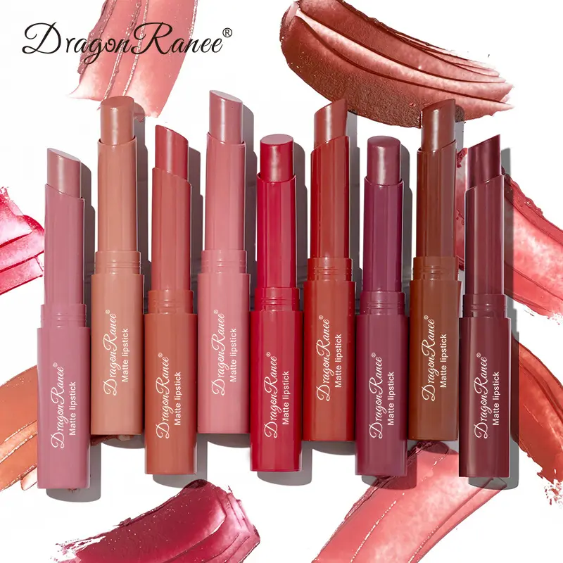 12 Color Matte Lipstick Nude Pink Solid Lip Stain Long Lasting Velve Red Tinted Balm 24 Hours Waterproof Makeup Lipstick Tint