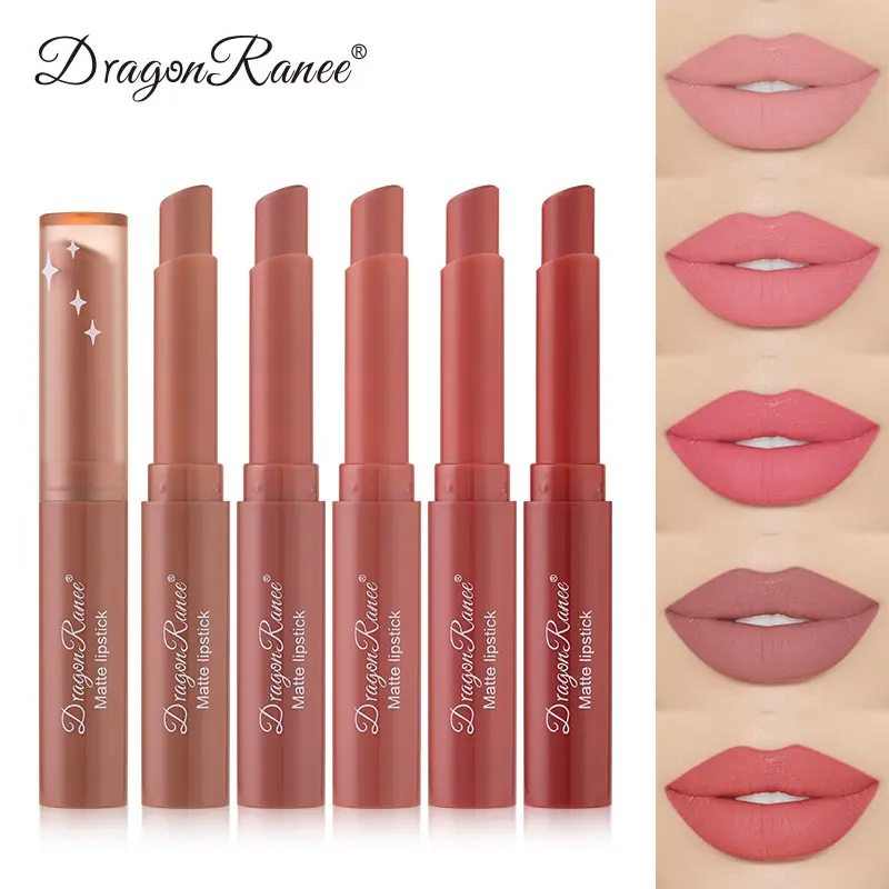 12 Color Matte Lipstick Nude Pink Solid Lip Stain Long Lasting Velve Red Tinted Balm 24 Hours Waterproof Makeup Lipstick Tint