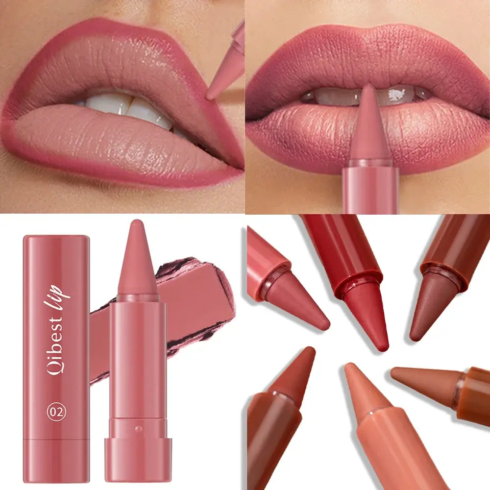 Velvet Matte Dark BrownLipstick Twist Up Lip Liner Waterproof Sexy Red Contouring Tint Lipliner Crayon Lips Contour Makeup  novo
