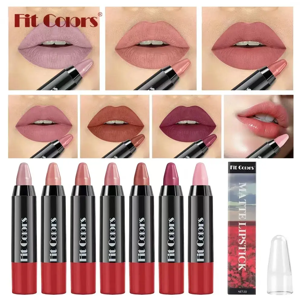 Matte Nude Grey Pink Lip Liner Pen Waterproof Non-stick Cup Sexy Red Contour Tint Crayon Lipstick - Makeup Cosmetic Shape