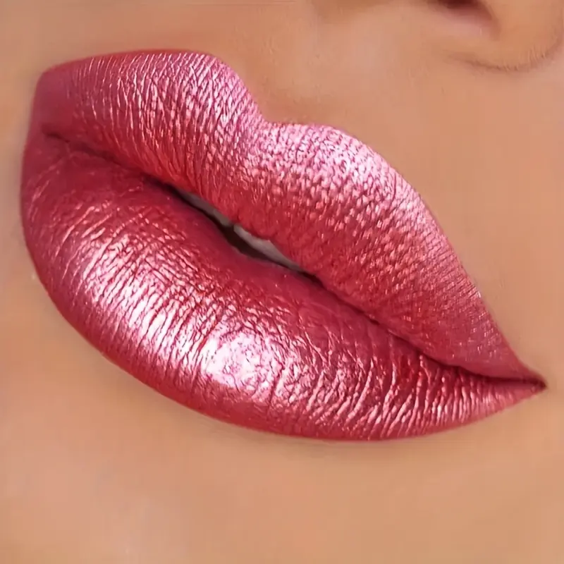 Glitter Pearl Lip Gloss Lipstick, Hydrating, High Pigment, Smudge-proof, Waterproof and Sweat-resistant, Perfect Christmas Gift