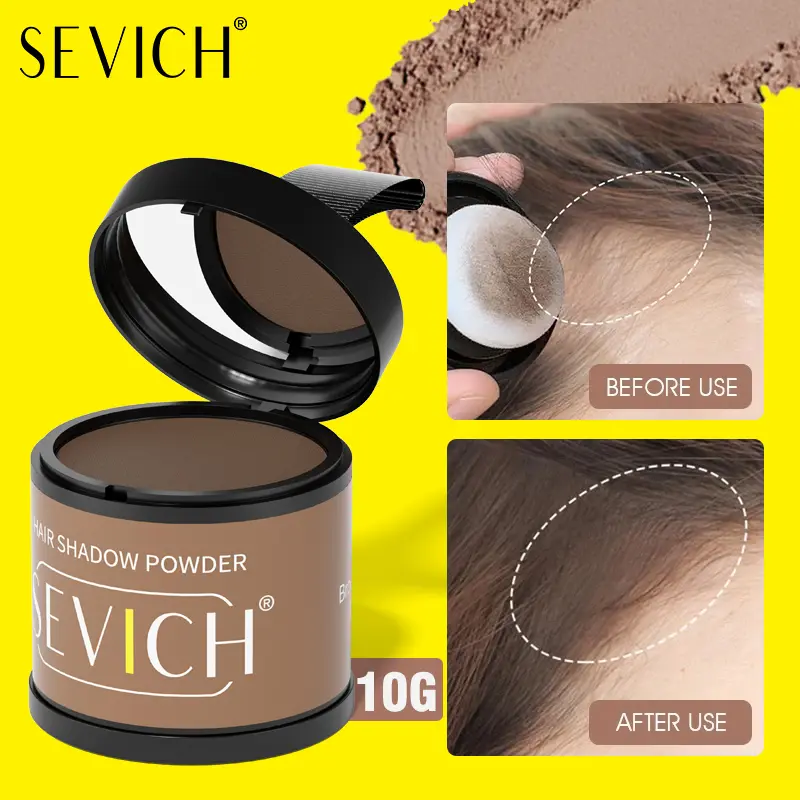 Instant Hairline Powder 10g Waterproof Natural Hair Shadow Stick Black Root Cover Hair Concealer Pen For Hair Repair And Fill-In