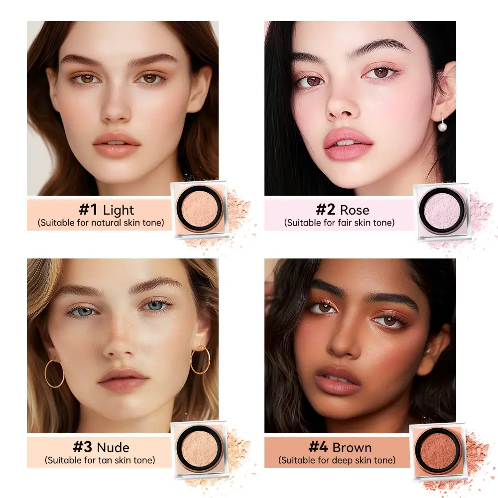 Loose Baking&Setting Powder Long Lasting Oil Control Natural Face Matte Waterproof BrighTening Loose Powder Makeup Cosmetic