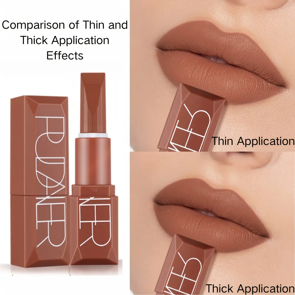 Waterproof Matte Lipstick, Long-Lasting Lip Color, Easy to Apply, High Pigment Lipstick, Suitable for All Parties and Festivals