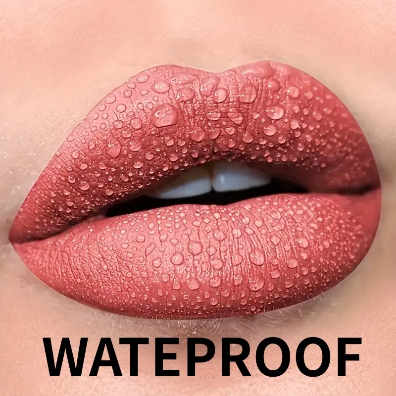 Moisturizing Matte Velvet High Pigmented Liquid Lipstick,Long-Lasting Color Redering Non-Fade Non-Sticky Waterproof Lip Gloss