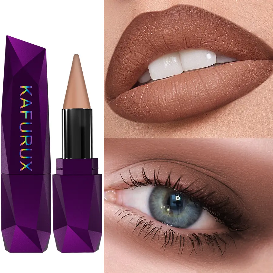 3 color waterproof lazy eyeshadow pen non-smudge matte eye shadow-eye and lip dual-purpose makeup products 1pc long lasting