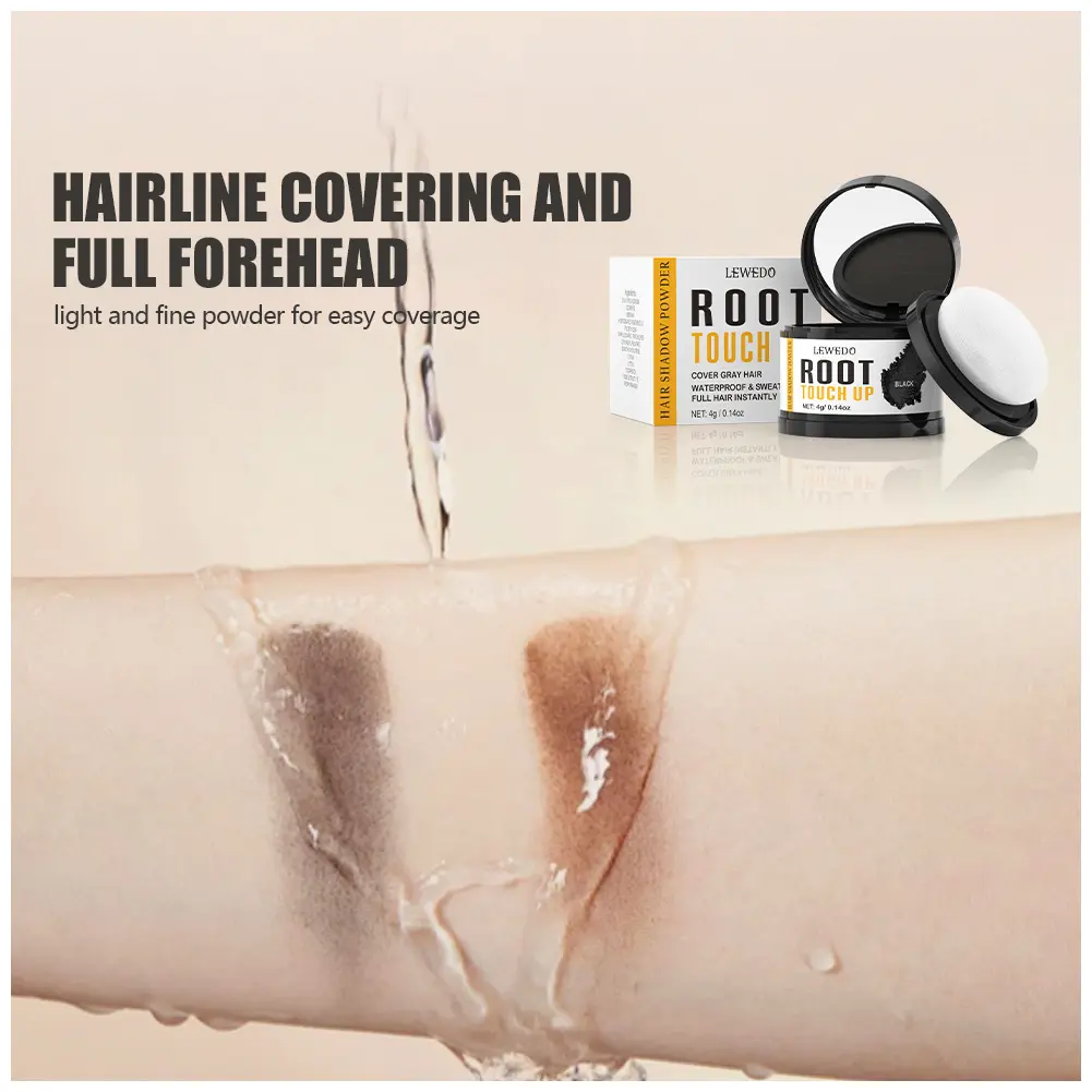 1/2pcs Hair Line Powder Black Root Up Natural Instant Waterproof Hairline Shadow Concealer Coverage Paint Repair Fill In Hair