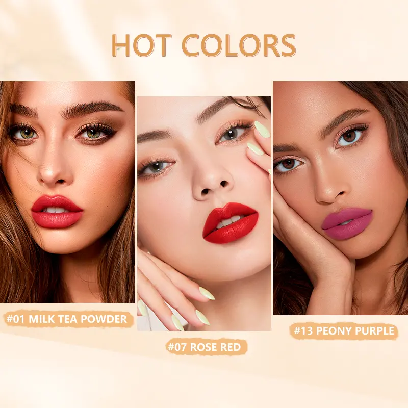 Waterproof 24 Hours Velvet Matte Lip Gloss, Moisturizing, Long Lasting Sexy Red Lip Tint Makeup Cosmetic LipGloss