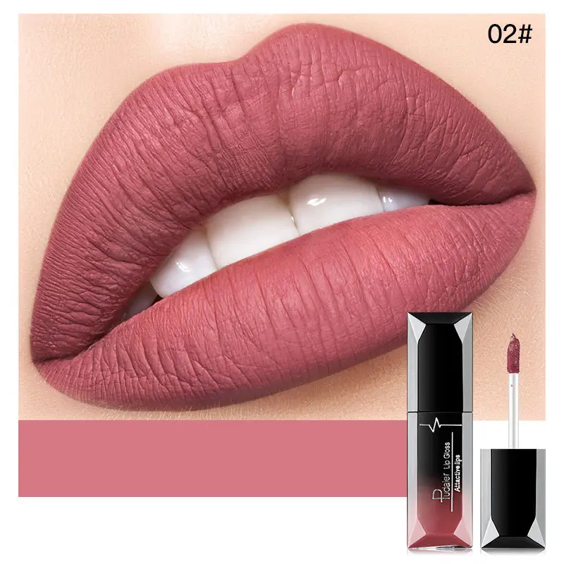 Matte matte liquid lipstick, waterproof non-stick lip gloss - long-lasting nude lip glaze, finish sexy and smooth