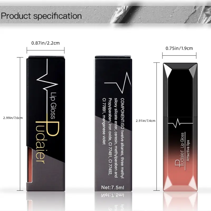 Matte matte liquid lipstick, waterproof non-stick lip gloss - long-lasting nude lip glaze, finish sexy and smooth