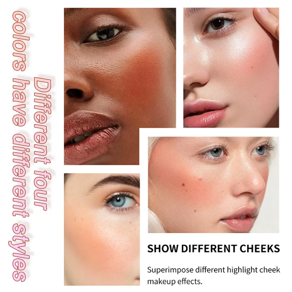 HISYI Aquatic clear monochrome blush, natural whitening, large capacity matte, easy-to-color monochrome rouge blush plate