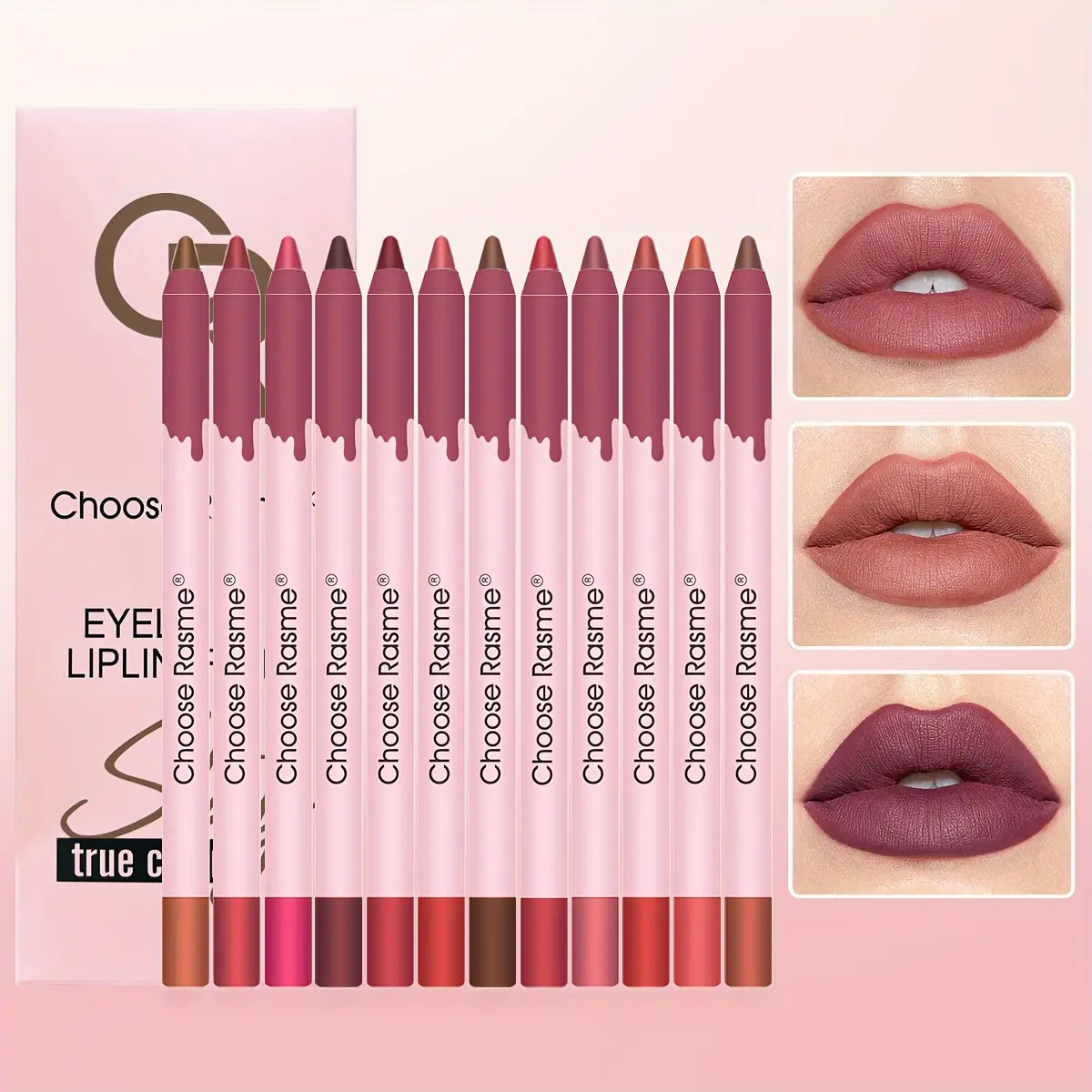 12color Waterproof Lasting Wooden Matte Lip Liner Pencil Natural Lips Makeup Nude Pink Lip Liner Outline The Lips Contour Makeup