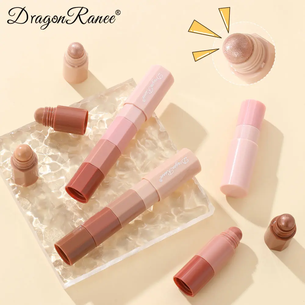 4-Color Mini Eye Shadow Stick Glitter Waterproof Sequin Eye Shadow Matte Pearlescent Sequin Multi-Layer Pigment High Pearlescent Shimmer Non-Smudge Makeup Super Glitter Multi-Color Eye Shadow Music Festival
