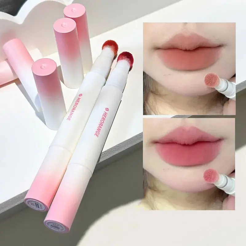 Fluffy Velvet Soft Lip Glaze Liquid Lipstick Fluffy Waterproof Velvet Matte Air Cushion Lip Cream Sweat Proof Cream Glaze Woman
